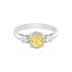 Bague en argent et Béryl jaune