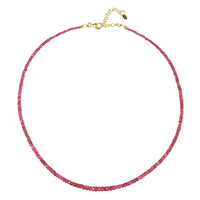 Collier en argent et Spinelle rouge noble