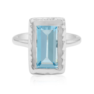 Bague en argent et Topaze bleu ciel (MONOSONO COLLECTION)