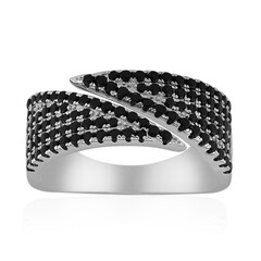 Bague en argent et Spinelle noir