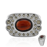 Bague en argent et Grenat du Mozambique (Annette classic)