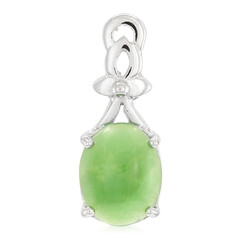 Pendentif en argent et Chrysoprase impériale