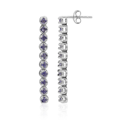 Boucles d'oreilles en argent et Iolite