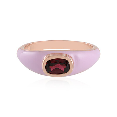 Bague en argent et Grenat Rhodolite framboise