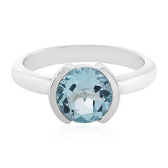 Bague en argent et Topaze bleu ciel