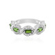 Bague en argent et Diopside de Russie