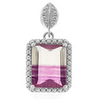 Pendentif en argent et Fluorite multicolore (Pallanova)