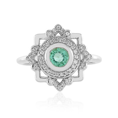 Bague en argent et Emeraude de Colombie