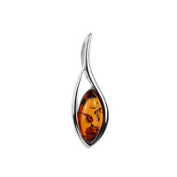 Pendentif en argent et Ambre baltique