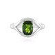 Bague en argent et Diopside de Russie