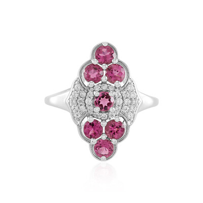 Bague en argent et Rubellite