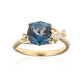 Bague en or et Topaze bleu de Londres (Smithsonian)