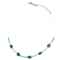 Collier et Apatite bleue