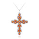 Collier en argent et Quartz mystique orange