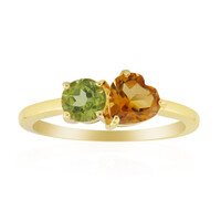 Bague en argent et Citrine Madère