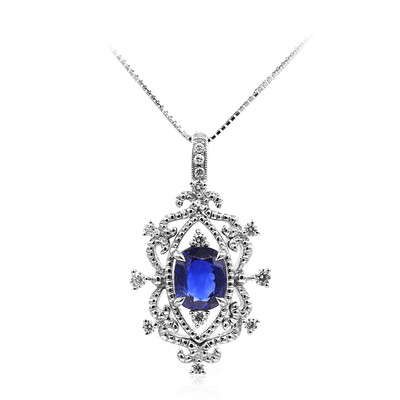 Collier en or et Saphir bleu de Ceylan (CIRARI)