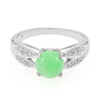 Bague en argent et Chrysoprase impériale