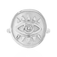 Bague en argent et Topaze blanche