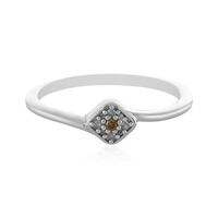 Bague en argent et Diamant champagne I2