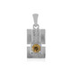 Pendentif en argent et Zircon jaune