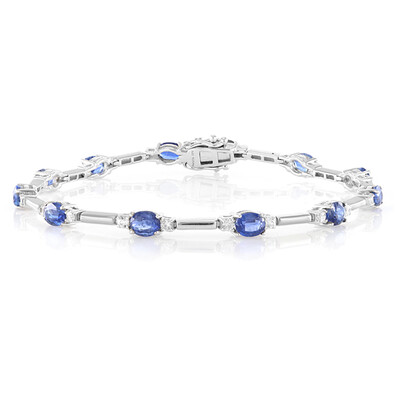 Bracelet en argent et Kyanite du Népal