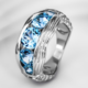 Bague en argent et Topaze bleu ciel (SAELOCANA)