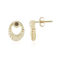 Boucles d'oreilles en or et Diamant champagne I2 (Ornaments by de Melo)