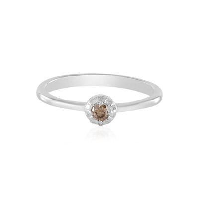 Bague en argent et Diamant champagne I2