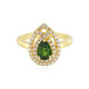 Bague en argent et Diopside de Russie