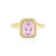 Bague en argent et Kunzite du Brésil