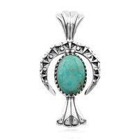 Pendentif en argent et Turquoise verte (Desert Chic)