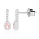 Boucles d'oreilles en argent et Quartz rose