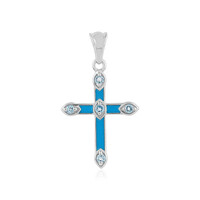 Pendentif en argent et Topaze bleu ciel