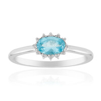 Bague en argent et Apatite bleue