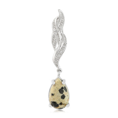 Pendentif en argent et Jaspe Dalmatien