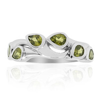 Bague en argent et Vésuvianite