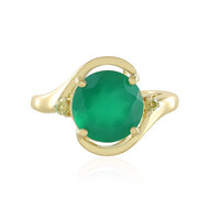 Bague en argent et Onyx vert