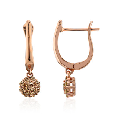 Boucles d'oreilles en or et Diamant rose de France SI1 d'Argyle  (Annette)