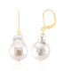 Boucles d'oreilles en argent et Perle blanche de culture d'eau douce (TPC)