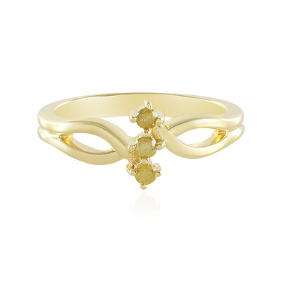 Bague en argent et Diamant jaune I3