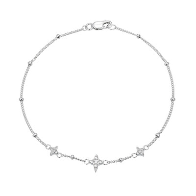 Bracelet en argent et Topaze blanche