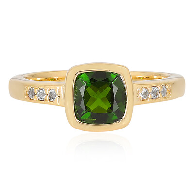 Bague en argent et Diopside de Russie