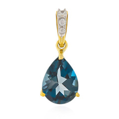 Pendentif en or et Topaze bleu de Londres