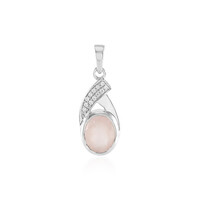 Pendentif en argent et Quartz rose