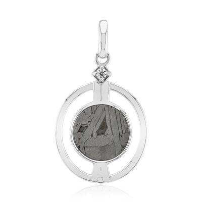 Pendentif en argent et Météorite d'Alétaï