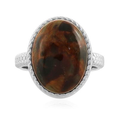 Bague en argent et Pietersite dorée