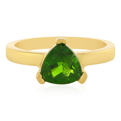 Bague en argent et Diopside de Russie