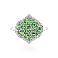 Bague en argent et Grenat Tsavorite