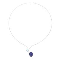 Collier ras du cou (Choker) en argent et Lapis-Lazuli