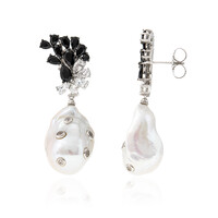 Boucles d'oreilles en argent et Perle de culture d'eau douce (Dallas Prince Designs)